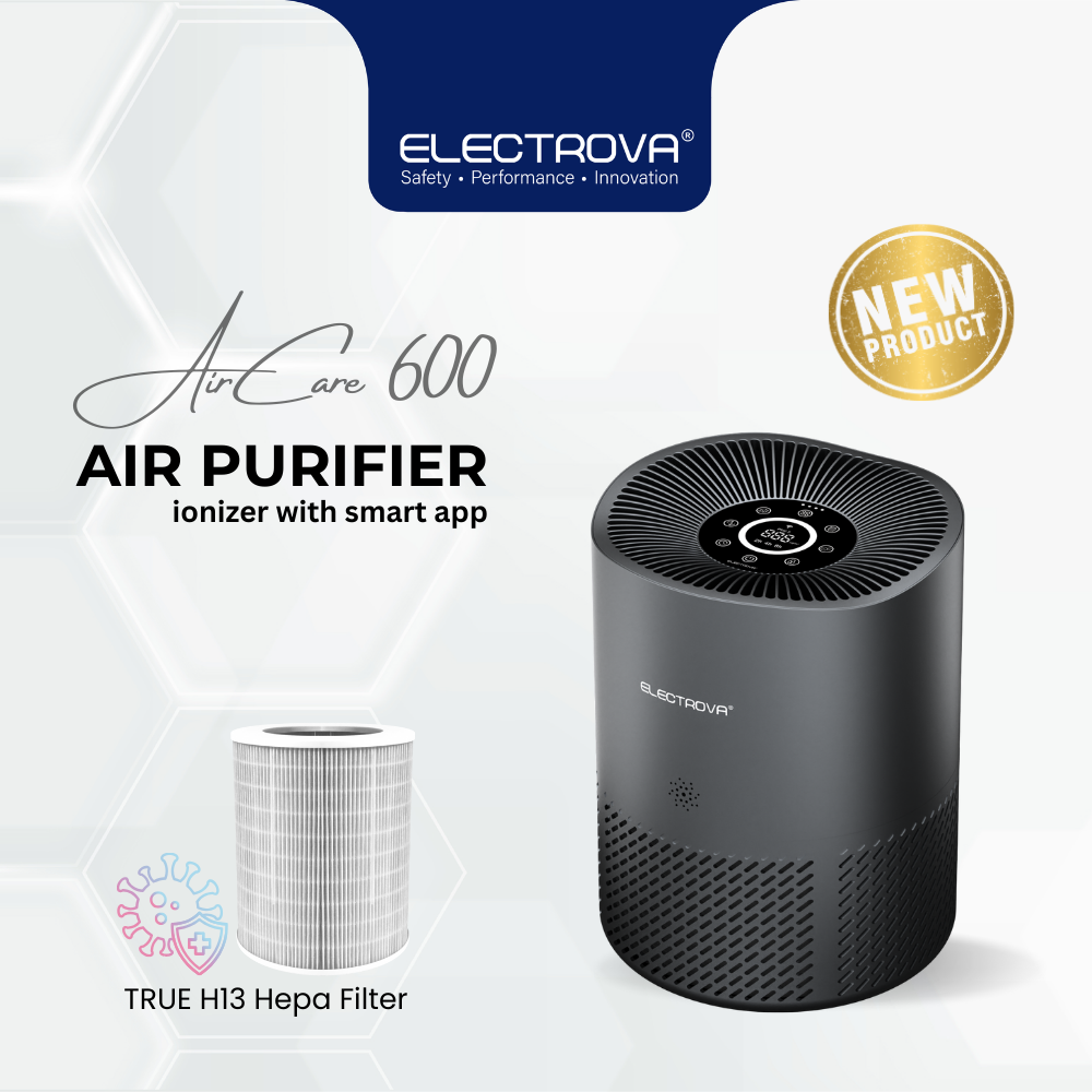 Electrova iPure AirCare 600 Series Ionic HEPA Pro-Level Air Purifier (Medium)