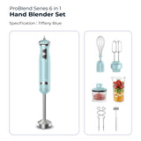 Electrova ProBlend Series 6 in 1 Multifunction Hand Blender Mixer Set (Food Processor)