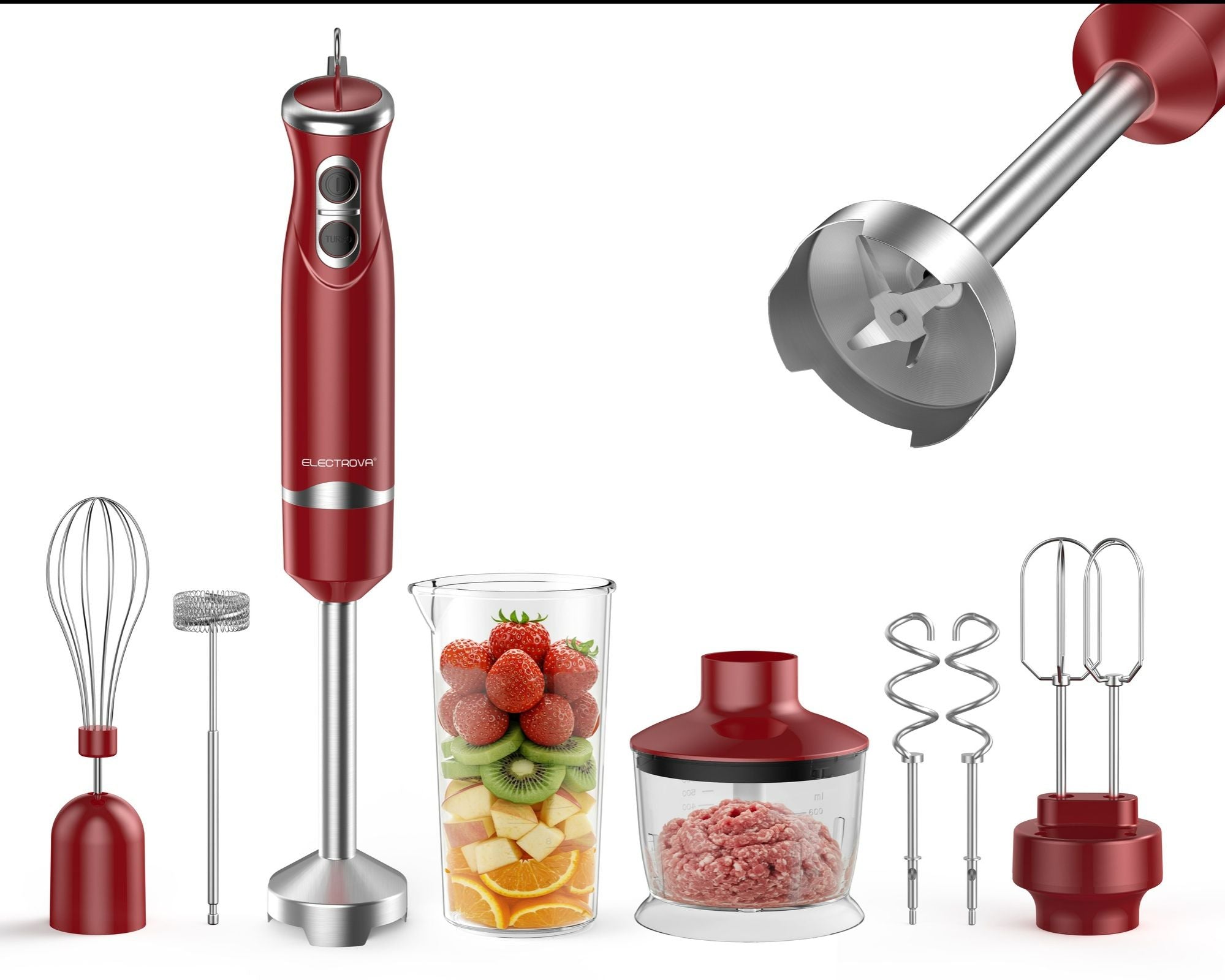 Electrova ProBlend Series 6 in 1 Multifunction Hand Blender Mixer Set (Food Processor)