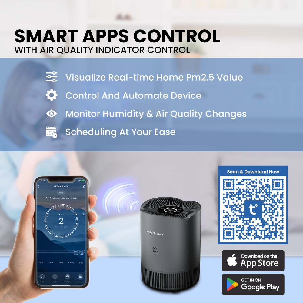 Electrova iPure AirCare 300 Series Desktop Air Purifier (Small)