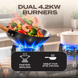 Dual Burner Timer Gas Stove