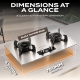 Dual Burner Timer Gas Stove
