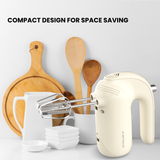 Electrova Classic 50's Series hand mixer with compact design for convenient kitchen storage and daily baking use