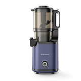 Electrova SlowPress Juice Extractor Set in navy blue with included sorbet maker attachment for fresh juice and healthy frozen desserts