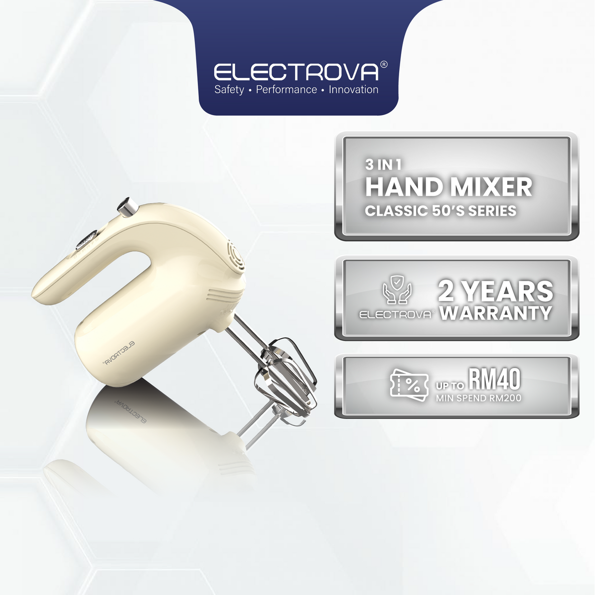 Electrova Classic 50's Series Hand Mixer