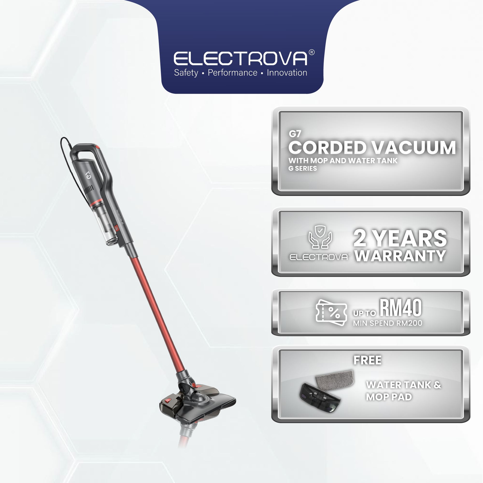 Electrova Vaclife Series Handheld Vacuum With Mop G7