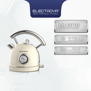 Electrova Classic 50's Series Stainless Steel Electric Kettle (1.8L)