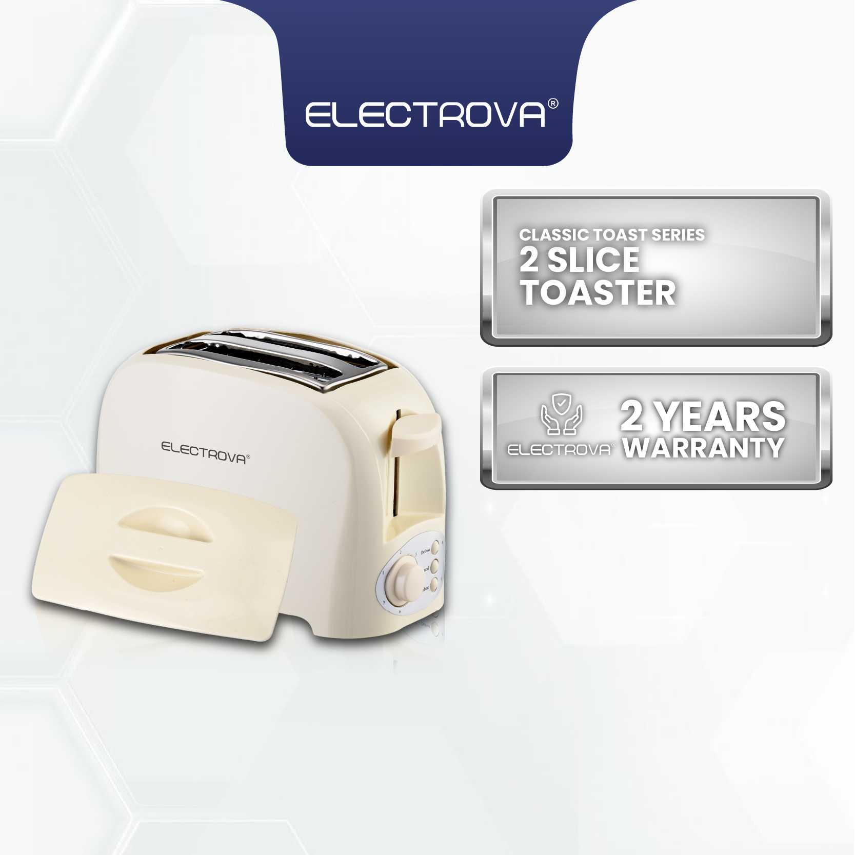 Electrova 2 Slice Toaster Classic Toast Series