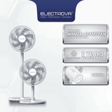 Electrova Electric Stand Fan with Adjustable Height iPure Series (Manual)