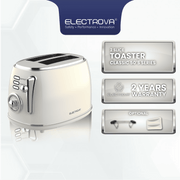 Electrova Classic 50's 2 Slice Toaster video demonstrating bread toasting, browning control and bun warming rack