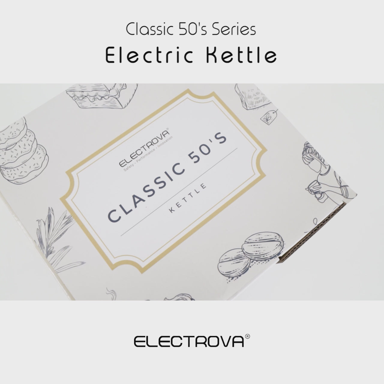 Electrova Classic 50's Series Stainless Steel Electric Kettle (1.8L)