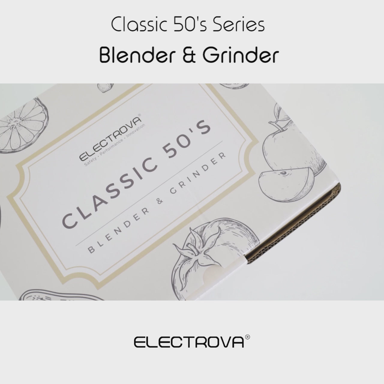 Electrova Classic 50's Series 2 in 1 Glass Jar Blender & Grinder