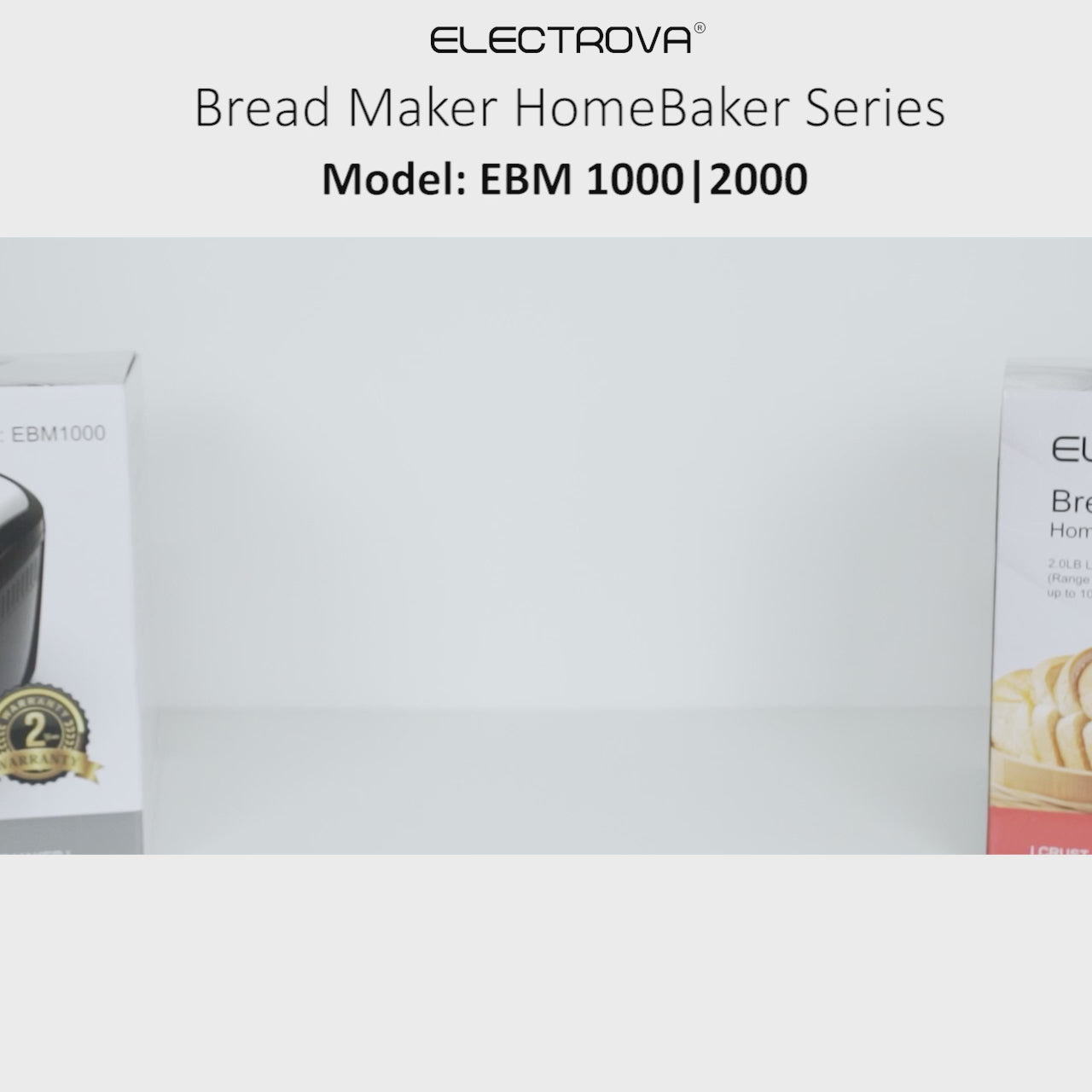 Electrova HomeBaker Series Bread Maker (2.0LB)